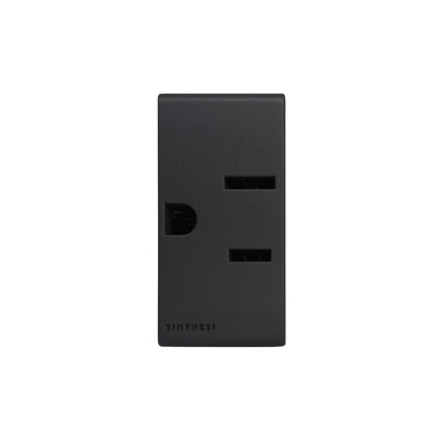 Tomacorriente americano 15a/127/220v 2p+t