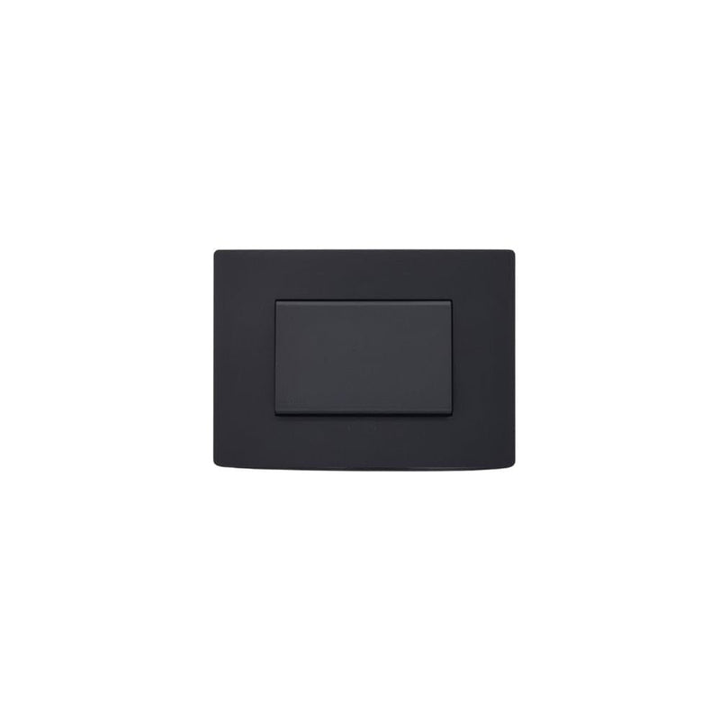 Placa interruptor 9/12 3M teclon armado SINTHESI S33 NOIR MATE