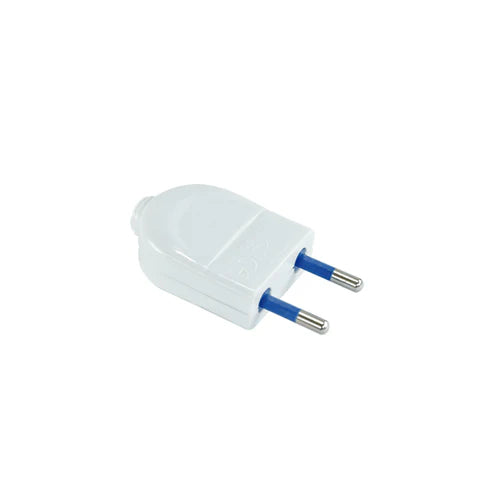 Enchufe Macho Volante 10A 2P Blanco