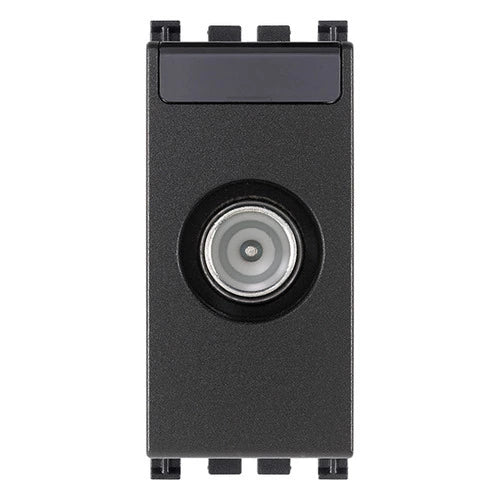 Toma TV-RD-SAT pasante 10dB macho gris