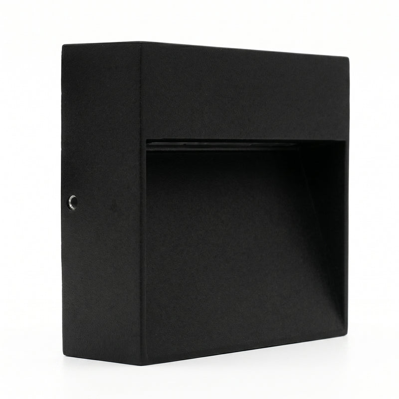 Foco Sobrepuesto A Muro LED Cuadrado 3W 3.000°k Negro
