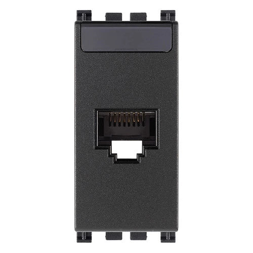 Toma RJ45 Netsafe Cat6A FTP gris