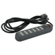 Alargador 6 Tomas Negro Con Interruptor 2P+t 10A 5 Metros