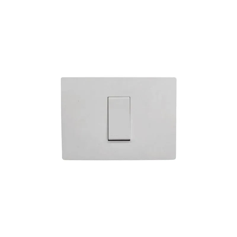 Placa pulsador 1M simple SINTHESI S32 BLANCO MATE-BLANCO