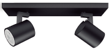 BARRA SOB. DOBLE GU-10 NEGRO MATE P2