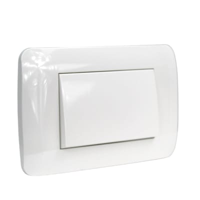 Interruptor Simple 9/24 Teclon 73 Mm 10A 250V Blanco Armado
