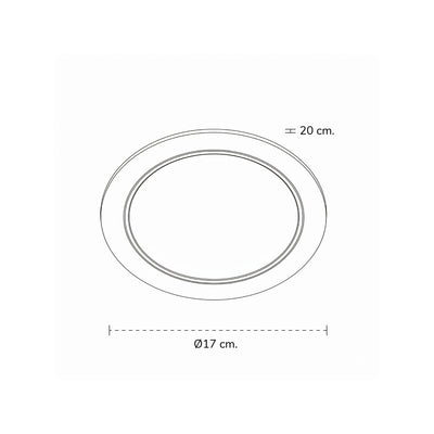 Plafon Embutido Circular 12W 4000K 900lm 15cm Dl252 (929002322601)