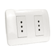 Toma Corriente Doble 10A 250V Blanco Armado