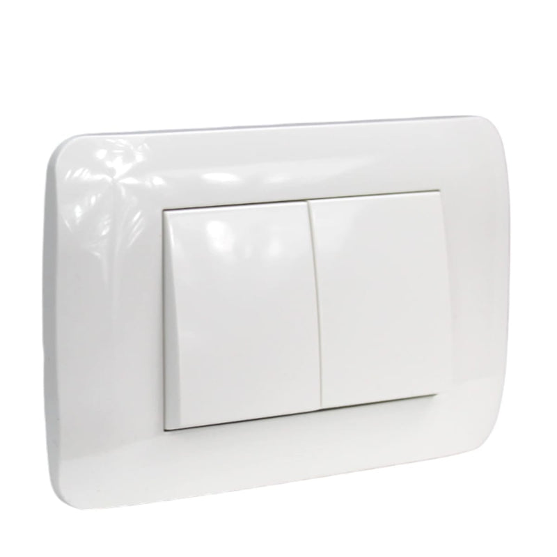 Interruptor Doble 9/15 Teclon 35,6 Mm 10A 250V Blanco Armado
