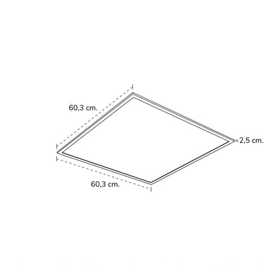 Panel LED Embutido Technolamp 40W 603x603mm 3000/4000/6000K Aio IP44 4000lm