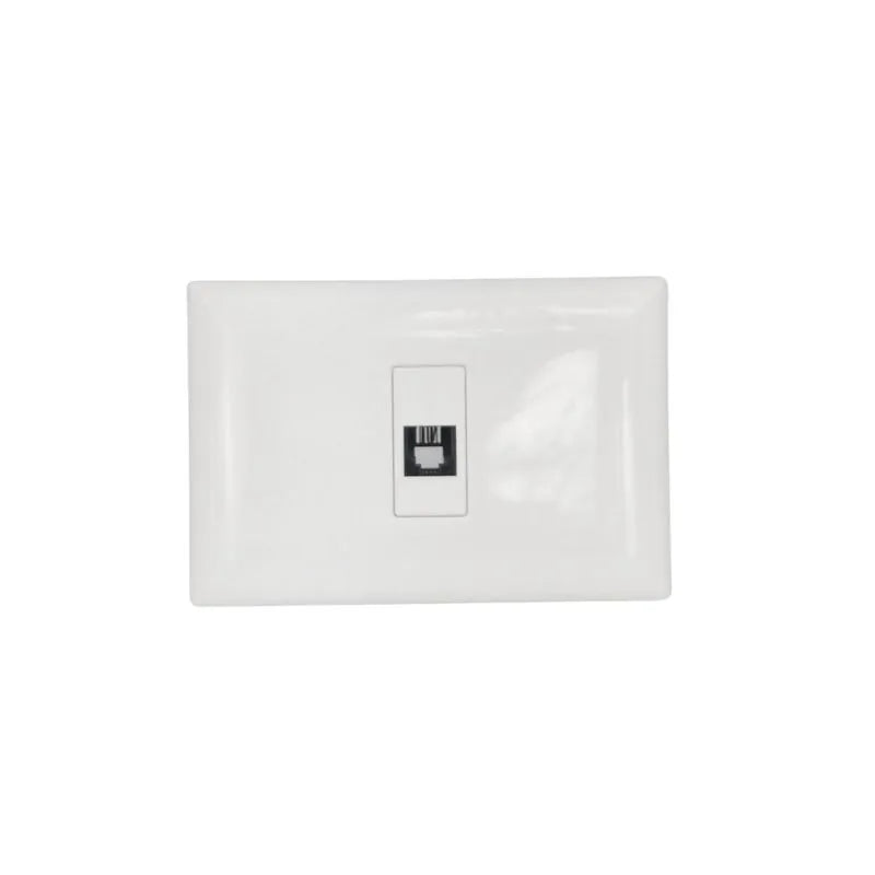 Placa toma telofonica RJ11 armado SINTHESI S17 BLANCO