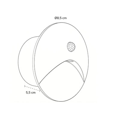 Foco Empotrado LED Circular 3W 3.000°k Negro Con Sensor