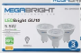 Amp. LED PAR16 5.5W/3000K GU-10 PACK X 3