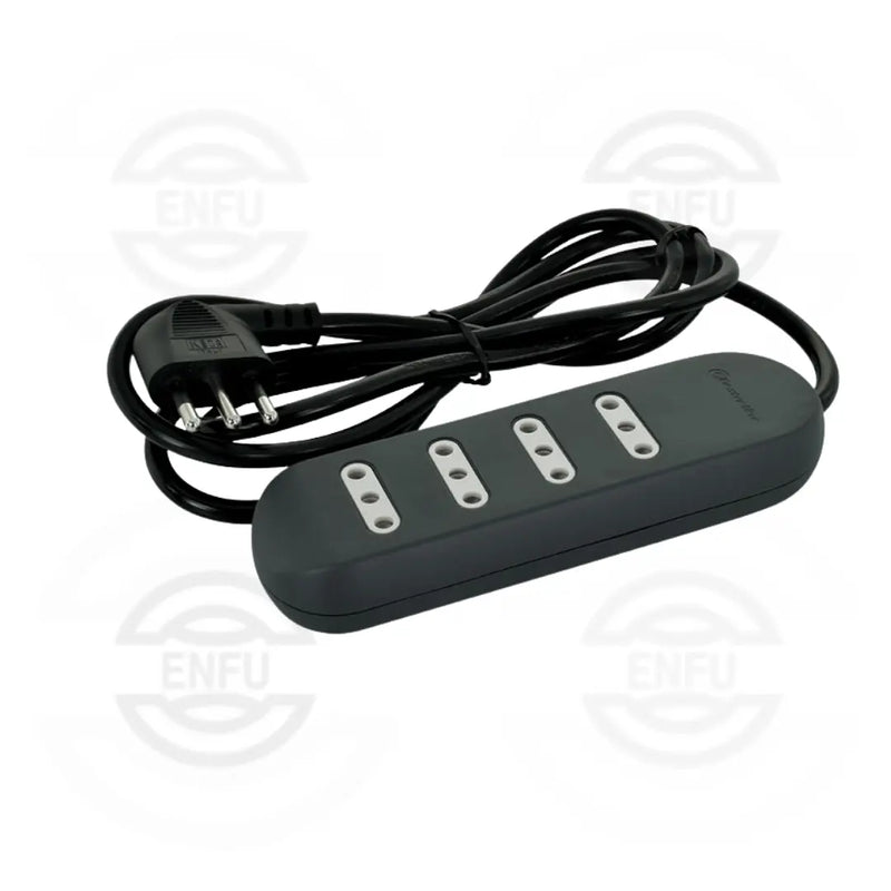 Alargador 4 Tomas 2P+t 10A 1,5 Metros Negro