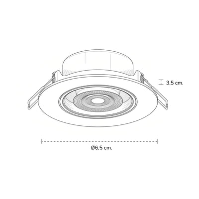 Foco LED Embutido 6.2W Orientable 2700K Sl052 (929002655401)