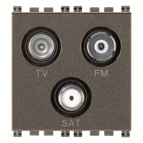 Toma TV-FM-SAT directa 3salidas Metal