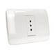 Toma Corriente Simple 10A 250V Blanco Armado