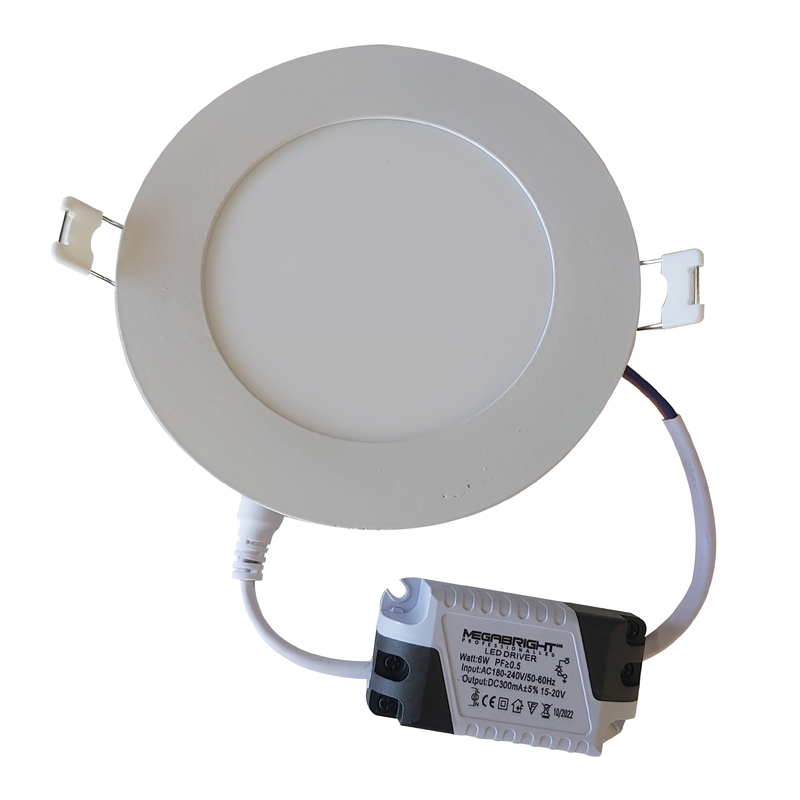 Panel LED Redondo Embutido 6W/3000K