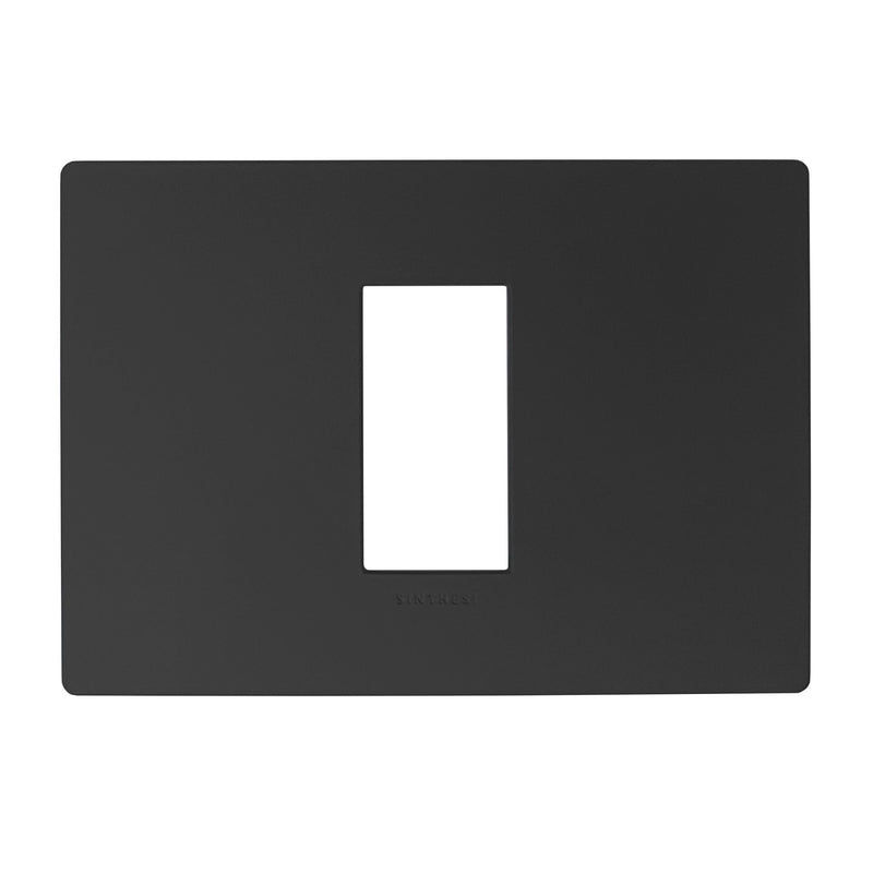Placa 1 Puesto S33 Noir Mate Con Soporte
