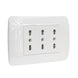 Toma Corriente Triplex 10 | 16A 250V Blanco Armado