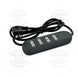 Alargador 4 Tomas 2P+t 10A 1,5 Metros Negro