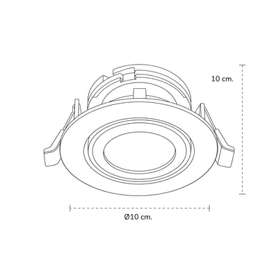 Porta GU10 Orientable Technolamp Evo Negro G2