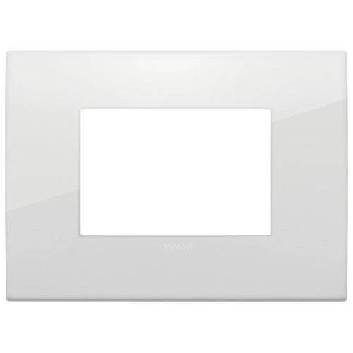 Placa Classic Arké 3 Módulos Metal Polar Total Look (brillante) - Vimar