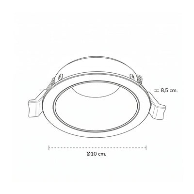 Porta GU10 Optica Profunda Technolamp Evo Blanco G2