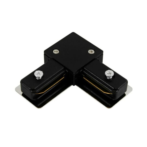 Conector L Riel Trifásico PROTRACK | ILUMAT - NEGRO