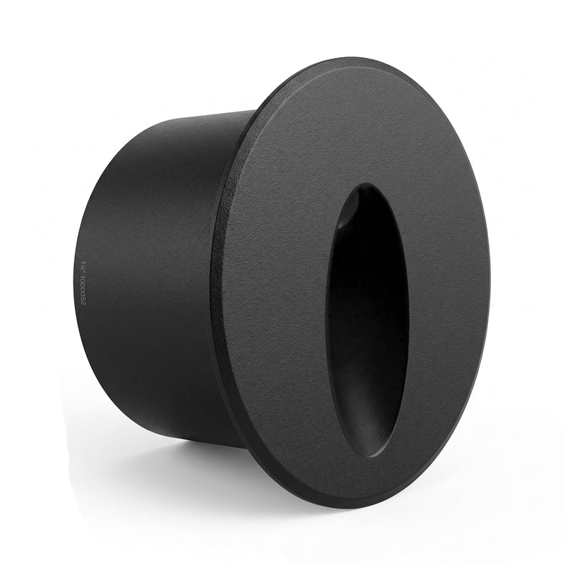 Foco empotrado a muro led circular 3w 3.000°k negro