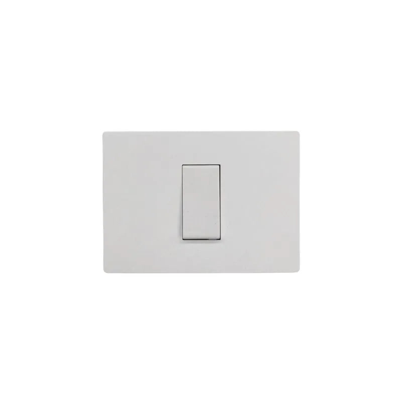 Placa interruptor 9/12 1M simple armado SINTHESI S32 BLANCO MATE-BLANCO