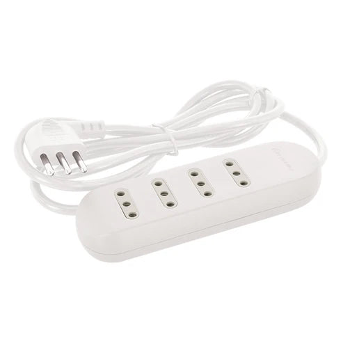 Alargador 4 Tomas 2P+t 10A 1.5 Metros 3x075mm2 Blanco