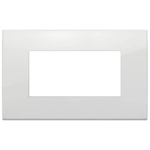 Placa Classic Arké 4 Módulos Metal Polar Total Look (brillante) - Vimar
