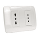Toma Corriente Doble 10A Mas 10 | 16A 250V Blanco Armado