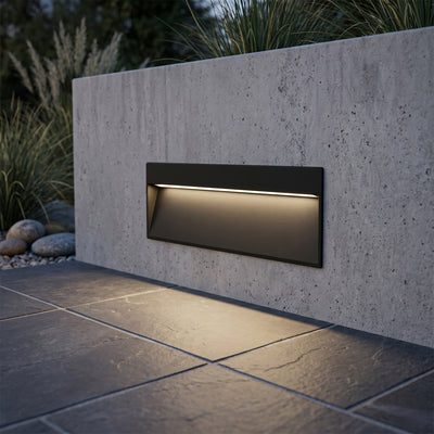 Foco Sobrepuesto A Muro LED Rectangular 5W 3.000°k Negro