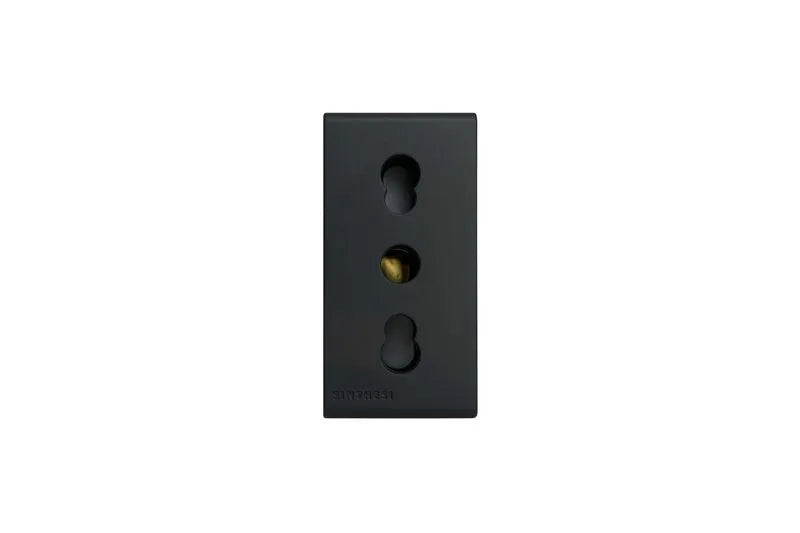 Modulo tomacorriente bipaso 10/16a 250v 2p+t s33 noir mate